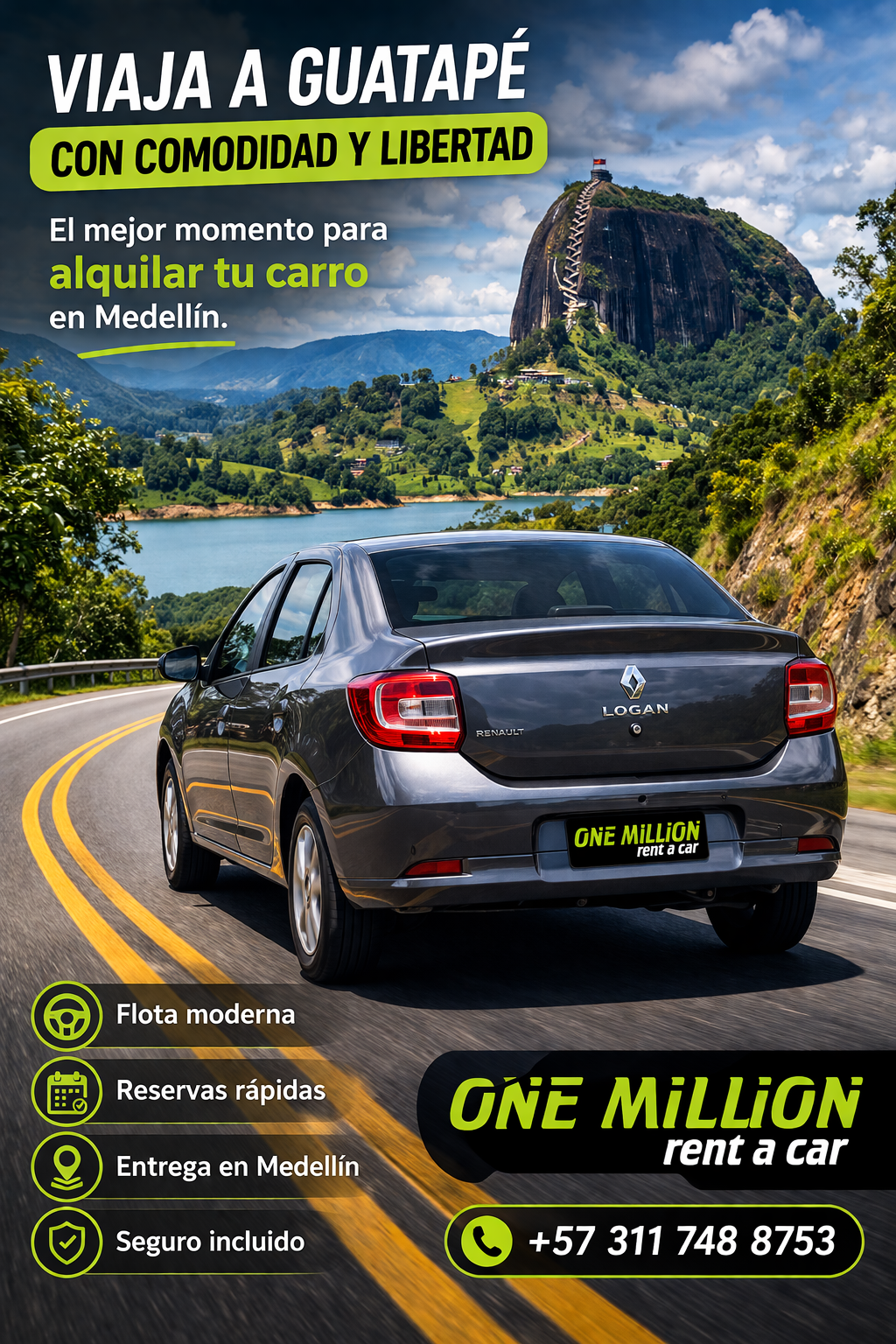 Alquiler de carros en medellin: la mejor forma de viajar a Guatapé