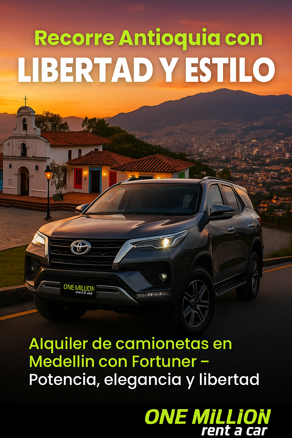 Renta de camionetas Fortuner en Medellín